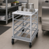 Thumbnail image #3 for Half-Size Low-Profile Mobile Poly Top Can Rack for #5 and #10 Cans