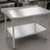Thumbnail image #3 for John Boos Stallion 84-Inch x 24-Inch Stainless Steel Work Table with Rear Backsplash and Undershelf
