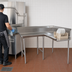 Thumbnail image #3 for Advance Tabco Korner Clean Left-Hand L-Shaped Corner Dishtable, 59 Inch, 14 Gauge 304 Stainless Steel