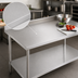Thumbnail image #3 for John Boos Stallion Economy Stainless Steel Work Table, 84-Inch x 30-Inch, 5-Inch Backsplash, Adjustable Undershelf