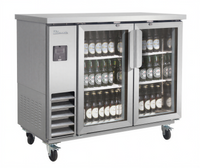 Blue Air FSE LLC BLNBB-48SG-HC Two-Section Back Bar Cooler, Narrow-Depth, 2 Glass Doors, Stainless Steel, 11.6 cu. ft.