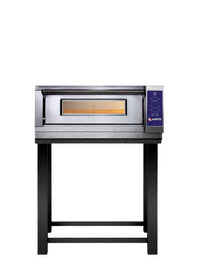 AMPTO PZA-4US Electric Pizza Deck Oven with Digital Controls, Refractory Brick Deck, Stainless Steel Exterior and Open Frame Stand