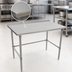 Thumbnail image #4 for John Boos Stallion 84-Inch W x 36-Inch D Stainless Steel Work Table with 1-1/2-Inch Backsplash and Safety Edge