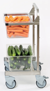 Robot Coupe Stainless Steel Workstation Storage Cart with GN 1/1 Container