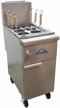 Comstock-Castle CS-PC11-6 Natural Gas Floor Model Open Vat Pasta Cooker with 11-Gallon Tank and 6 Baskets
