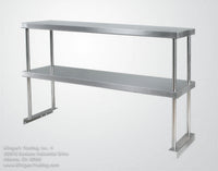 Klinger's Trading DTO1236 Work Table Overshelf, double tier, 36