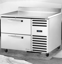 True SPEC SERIES Deep Worktop 2-Drawer Refrigerator, 1-Section, Stainless Steel, Side-Mounted Self-Contained Refrigeration