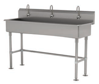 Advance Tabco Multiwash Freestanding Hand Wash Sink with 3 Electronic Faucets, 60 Inch