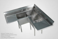 Klinger's Trading MCS3C2D Comp Corner Sink with 15
