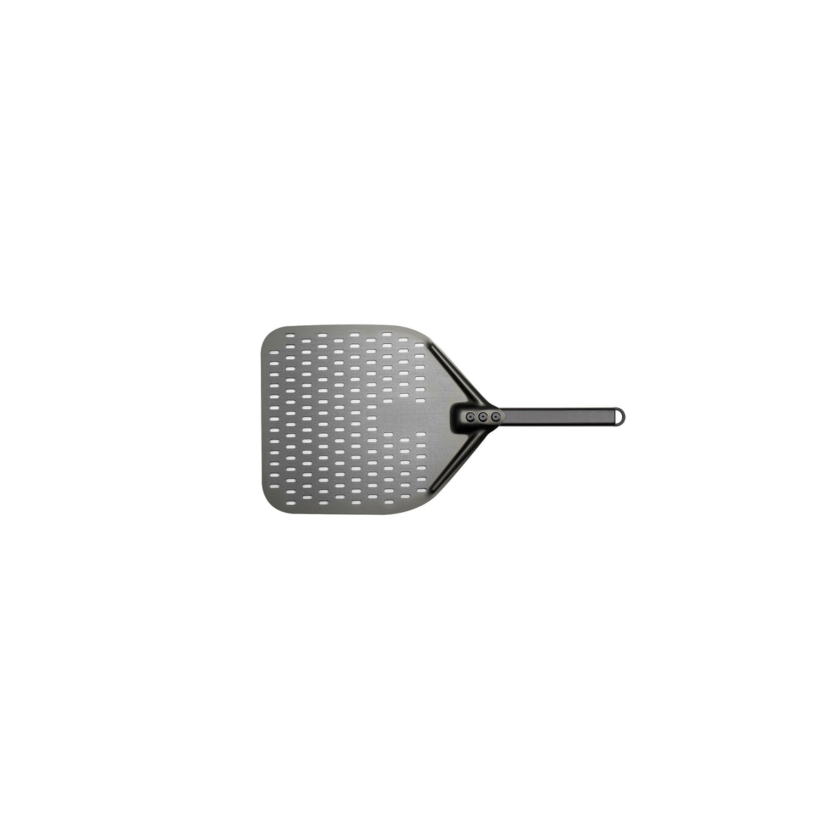 (Quick Ship) Browne Napolitani Perforated Pizza Peel – Hard Anodized Aluminum Blade with Black Handle