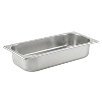 Omcan AW334 Gelato Pan, 3.9 liter capacity, reinforced impact-resistant corners, polished stainless steel, NSF