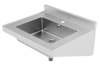 Advance Tabco Wall-Mounted Hand Wash Sink, 22 x 19 Inch, 16 Gauge 304 Stainless Steel, Single Hole Punched