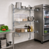Thumbnail image #2 for Quantum Wall-Mounted Cantilever Wire Shelving Starter Unit with 3 Shelves, 54-Inch Posts, and Mounting Brackets