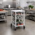 Thumbnail image #2 for Half-Size Low-Profile Mobile Poly Top Can Rack for #5 and #10 Cans