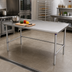 Thumbnail image #2 for John Boos Stallion 84-Inch x 24-Inch Stainless Steel Top Work Table with 1-1/2-Inch Rear Backsplash and Safety Edge