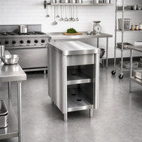Duke Thurmaduke Solid Top Utility Counter with Open Rear and Undershelves, 18 x 32 x 36 Inches