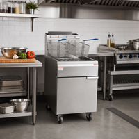 Atosa CookRite ATFS-75ES-NG 75 lb. Floor Model Natural Gas Deep Fryer