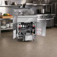 Imperial Gas Floor Fryer with Built-In Space Saver Filter System, 75 lb. Capacity