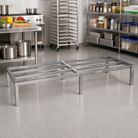 Promo Series 72-Inch Wide x 24-Inch Deep Tubular Aluminum Dunnage Rack, 2,000 lb. Capacity