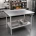 Thumbnail image #2 for John Boos Stallion 84-Inch x 24-Inch Stainless Steel Work Table with Rear Up-Turn and Adjustable Undershelf