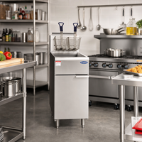 Atosa CookRite 40 lb. Natural Gas Floor Fryer with Manual Controls