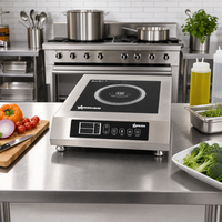 Omcan 3400W Single-Burner Countertop Commercial Induction Cooker