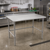 Thumbnail image #2 for John Boos Stallion 84-Inch W x 36-Inch D Stainless Steel Work Table with 1-1/2-Inch Backsplash and Safety Edge