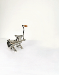 Manual Countertop Stainless Steel Meat Grinder with 5 mm Plate and 3 Stuffing Tubes