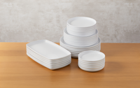 American Metalcraft ARP7WH Plastic & Melamine Dinnerware Case of 12