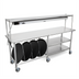 Thumbnail image #2 for John Boos 84-Inch x 24-Inch Stainless Steel Expediting Work Table with Overshelf and Mounted Infrared Food Warmer