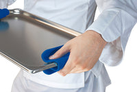 Araven Blue Silicone Rectangular Pot Handle Holder, 6 x 5 x 3 Inches