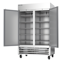 Beverage-Air Horizon Series Dual-Temp Two-Section Reach-In Refrigerator/Freezer, Left Refrigerator / Right Freezer, Standard Depth, Stainless Steel