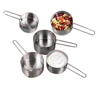 American Metalcraft Wire-Handled Stainless Steel 4-Piece Measuring Cup Set