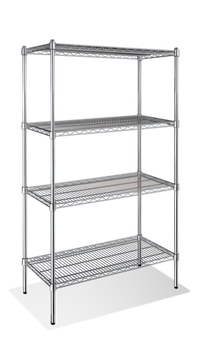 Steel Works Stainless SW1830C Wire Shelving Case of 4