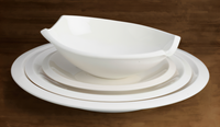 Ardesia 8-Inch Oval Porcelain Bowl, 6 oz., Creamy White