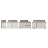 Delfield Mega Top Three-Section Sandwich/Salad Prep Table Refrigerator, 72 Inch W, 30-Pan