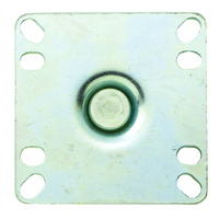 Winco Universal 5-Inch Polyurethane Plate Caster Set with Brake, 220-Lb Capacity