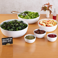 American Metalcraft Ani Round White Serving Bowl, 104 oz.