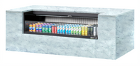 Turbo Air TOM-60UC-W(B)-N 60-Inch Low Profile Drop-In Horizontal Open Refrigerated Display Case, 8.6 Cu. Ft., R290