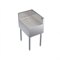 Krowne Royal Series Freestanding Underbar Corner Drainboard with Right End Return, 18 x 24 x 36-1/2 Inches, Stainless Steel