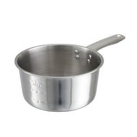 Winco 1-1/2 Qt Straight-Sided Stainless Steel Mirror-Finish Sauce Pan with Triple-Riveted Handle