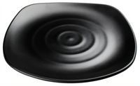 Winco Ardesia Rika 13-3/4-Inch Square Melamine Plate, Black