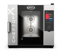 UNOX CHEFTOP-X Full Size Gas Combi Oven, 6 x 18 x 26 Pan Capacity, Natural Gas/Propane, Right-Hinged Door, 120V