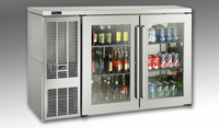 Perlick BBSN52 52-Inch Narrow Door 2-Section Self-Contained Back Bar Refrigerator