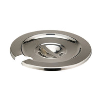 Winco 4 Qt Stainless Steel Inset Cover, Mirror Finish