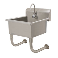 Advance Tabco Wall-Mounted Stainless Steel Service Sink with Electronic Faucet, 16 x 22 Inch Bowl