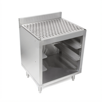 John Boos Underbar Glass Rack Storage Unit with Drainboard and 3