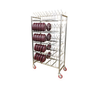 Stainless Steel Dome Drying Rack with Removable Wire Caddy, 50-Dome / 100-Underliner Capacity