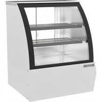 Beverage-Air 37-1/4-Inch Open Food Rated Refrigerated Deli Case with Curved Glass, White, 10 Cu. Ft.