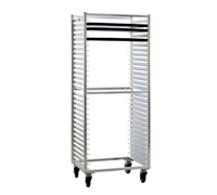 New Age Mobile Full-Height Side-Loading Aluminum Bun Pan Rack, 30-Pan Capacity